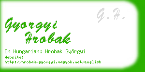gyorgyi hrobak business card