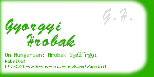gyorgyi hrobak business card